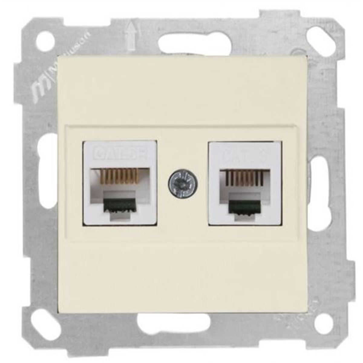 RİTA MEK TUŞ DATA PRİZİ 2*RJ45 (CAT6) KREM 1